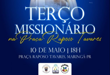 Terço Missionário será dia 10 de maio
