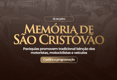 Dia de São Cristóvão: Paróquias promovem tradicional bênção dos motoristas, motociclistas e veículos