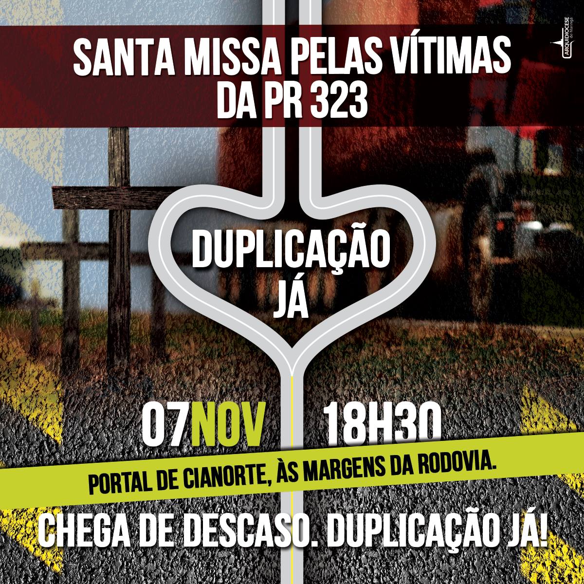 santa missa pelas vítimas da PR 323